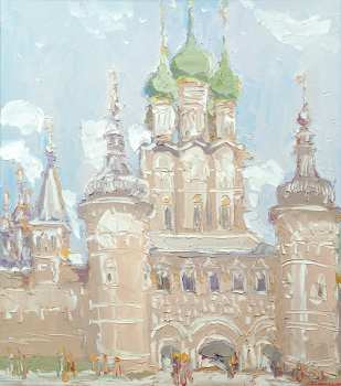 Rostov Veliki. Jour de Gloire d’Andreï Roubliov. Huile sur toile, 90 x 80 cm. 2000