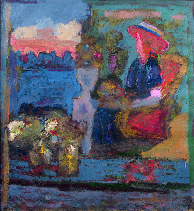 Les rêves. La Belle Dame. Huile sur toile, 120 x 110 cm. 2002