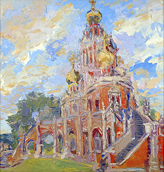 L’église de l’Intercession-de-la-Vierge à Fili. Huile sur toile, 100 x 100 cm. 1997 L’église de l’Intercession-de-la-Vierge à Fili. Huile sur toile, 100 x 100 cm. 1997