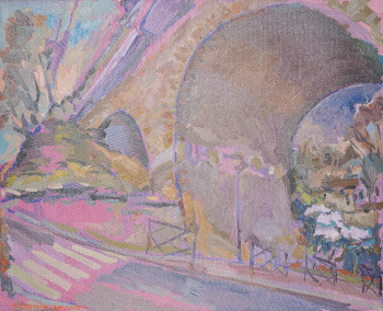 Arcade. Huile sur toile, H 50 x L 61 cm. 2023