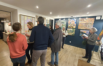 À la Galerie &ldquo;Le 140&rdquo; à Garches, au vernissage de l'exposition Kouzmine le 2 mars 2024