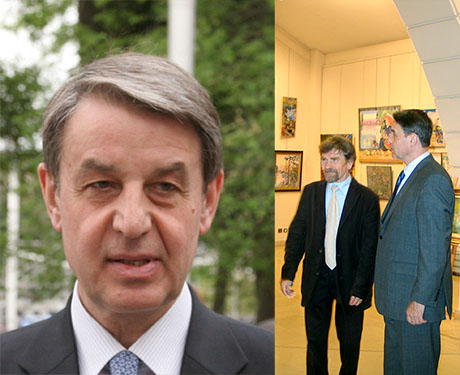 L'Ambassadeur de Russie en France, un collectionneur d'art, a visité l'exposition de l'artiste à Versailles